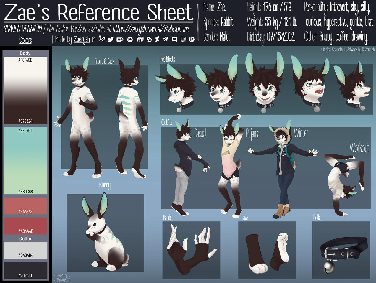 Zae Reference Sheet